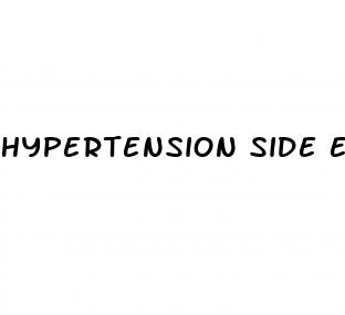 hypertension side effects